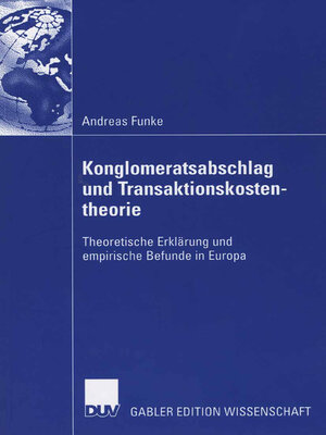 cover image of Konglomeratsabschlag undTransaktionskostentheorie